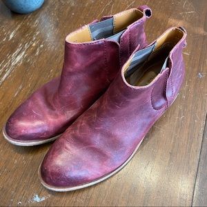 Kork-Ease Leather Ankle Boots Size 8
